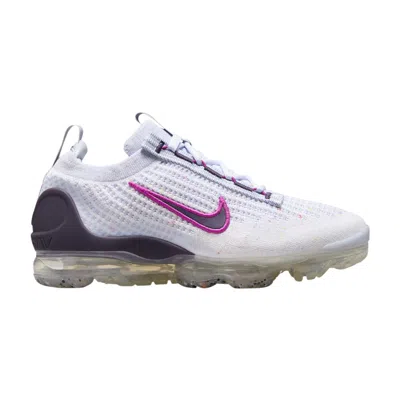 Pre-owned Nike Air Vapormax 2021 Flyknit Gs 'football Grey Hot Fuchsia' | White | Kid's Size 6