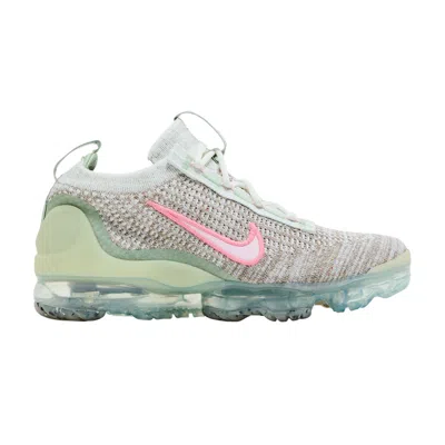 Pre-owned Nike Air Vapormax 2021 Flyknit Gs 'sail Honeydew | Grey | Kid's Size 4.5