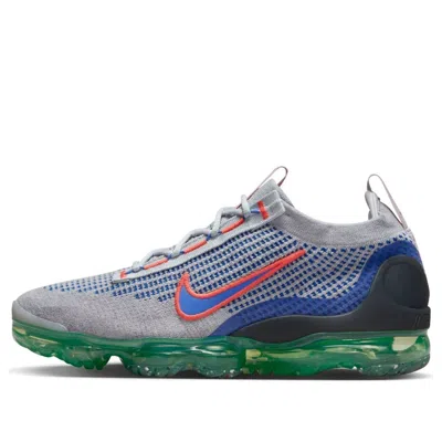 Nike Air Vapormax 2021 Flyknit 'wolf Grey Medium Blue' In Gray