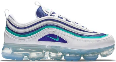 Pre-owned Nike Air Vapormax 97 Sneakers In White/indigo Burst/hyper Jade