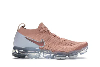 Pre-owned Nike Air Vapormax Flyknit 2 (women's) Sneakers In Rose Gold/bio Beige/metallic Silver
