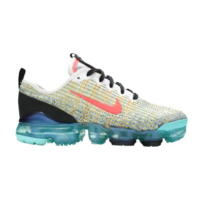 Pre-owned Nike Air Vapormax Flyknit 3 Gs 'white Crimson Turqoise' | Kid's Size 5