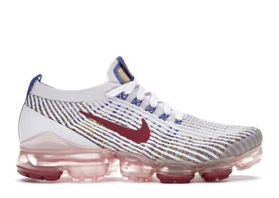 Pre-owned Nike Air Vapormax Flyknit 3 Noble Red (women's) Sneakers In Light Violet/bright Citron/racer Blue