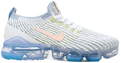 Pre-owned Nike Air Vapormax Flyknit 3 One Of One (women's) Sneakers In White/washed Coral/hydrogen Blue