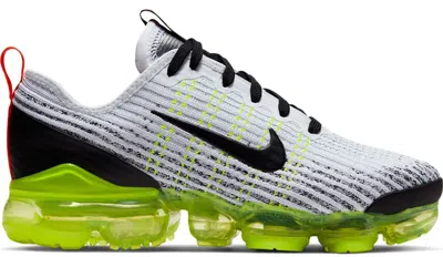 Pre-owned Nike Air Vapormax Flyknit 3 Retro Future Sneakers In White/black/volt In Multi