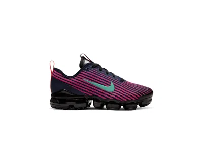 Pre-owned Nike Air Vapormax Flyknit 3 Sneakers In Blackened Blue/magic Ember/vivid Purple