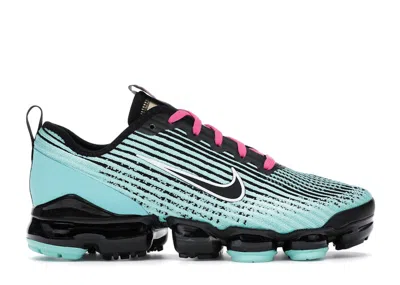 Pre-owned Nike Air Vapormax Flyknit 3 South Beach Sneakers In Hyper Turquoise/pink Blast/metallic Gold In Multi