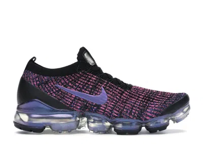 Pre-owned Nike Air Vapormax Flyknit 3 Throwback Future (women's) Sneakers In Black/blue Lagoon/laser Fuchsia