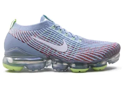 Pre-owned Nike Air Vapormax Flyknit 3 Volt (women's) Sneakers In Hydrogen Blue/light Blue/barely Volt