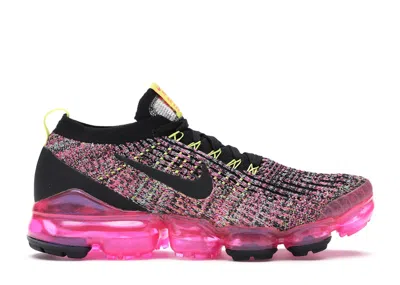 Pre-owned Nike Air Vapormax Flyknit 3 (women's) Sneakers In Black/pink Blast