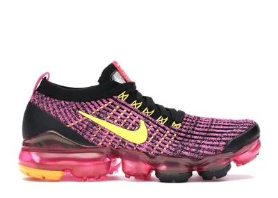 Pre-owned Nike Air Vapormax Flyknit 3 (women's) Sneakers In Laser Fuchsia/laser Orange/black