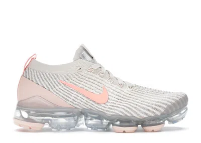 Pre-owned Nike Air Vapormax Flyknit 3 (women's) Sneakers In Light Cream/crimson Tint/vast Grey