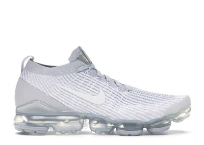 Pre-owned Nike Air Vapormax Flyknit 3 (women's) Sneakers In White/pure Platinum/metallic Silver In Multi