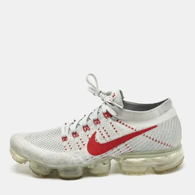 Pre-owned Nike Air Vapormax Og Size 44 Grey Knit Fabric Lace Up Sneakers In Gray