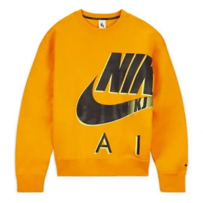 Nike Air X Kim Jones Crossover Logo Printing Fleece Round Neck Us Edition Couple Style Orange