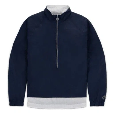 NIKE NIKE AIR X KIM JONES DOUBLE-SIDED WINDPROOF REFLECTIVE LOGO JACKET UNISEX BLUE/WHITE