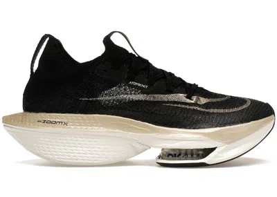 Pre-owned Nike Air Zoom Alphafly Next% 2 (women's) Sneakers In Black/sail/metallic Gold Grain