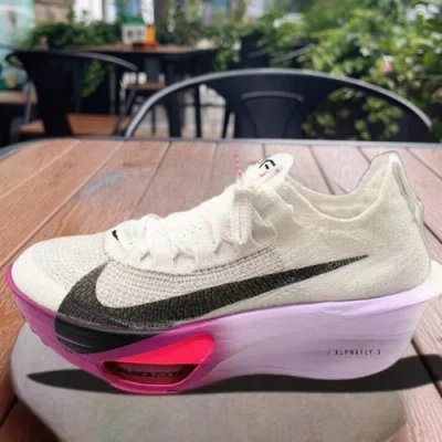Pre-owned Nike Air Zoom Alphafly Next% 3 Breathable Low Cut Retro Running Shoes And Sp In White