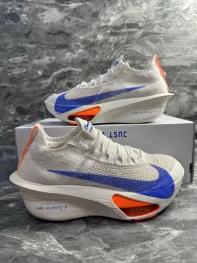 Pre-owned Nike Air Zoom Alphafly Next% 3 Fp White Blue Orange Hf7356 900 Women's Size 7-9