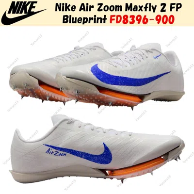 Pre-owned Nike Air Zoom Maxfly 2 Fp Blueprint Fd8396-900 Men's Size In White