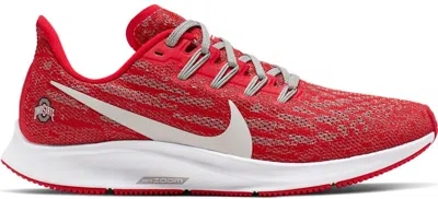 Pre-owned Nike Air Zoom Pegasus 36 Ohio State (women's) Sneakers In University Red/pewter Grey In Multi