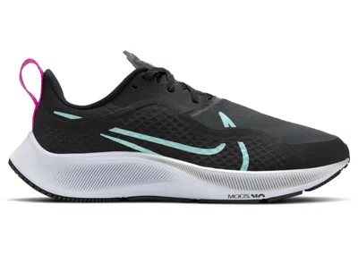 Pre-owned Nike Air Zoom Pegasus 37 Shield Aurora Green (women's) Sneakers In Black/dark Smoke Grey/obsidian Mist