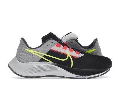 Pre-owned Nike Air Zoom Pegasus 38 Le Greedy (women's) Sneakers In Dark Smoke Grey/white/flash Crimson In Multi