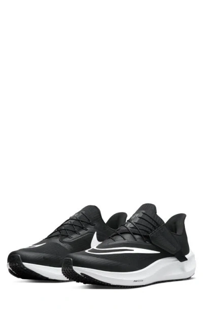 Nike Air Zoom Pegasus 39 Flyease Running Shoe In Black/dark Smoke Grey/white