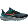Nike Air Zoom Pegasus 39 Running Shoe In Deep Jungle/orange/teal