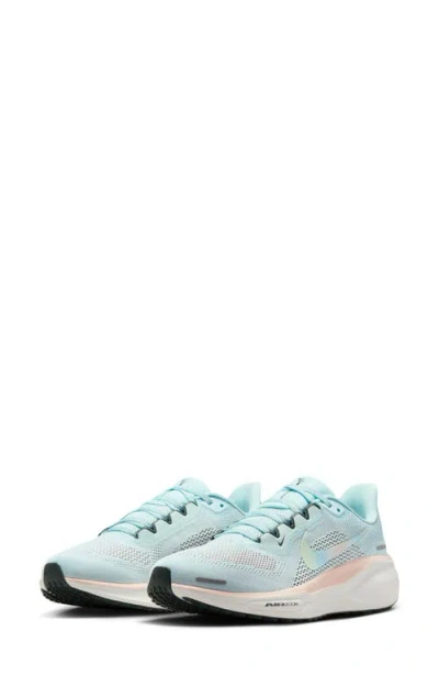 Nike Air Zoom Pegasus 41 Running Shoe In Glacier Blue/multicolor/washed Coral/vintage Green