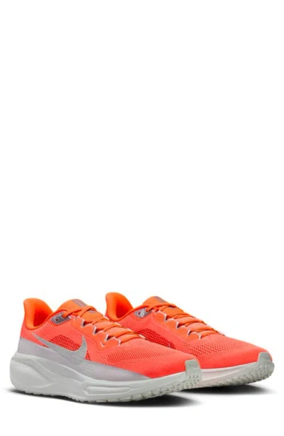 Nike Air Zoom Pegasus 41 Running Shoe In Safety Orange/hyper Crimson/metallic Silver