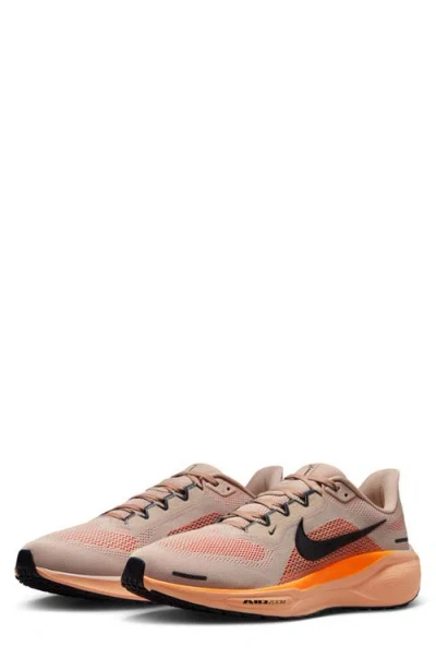 Nike Air Zoom Pegasus 41 Running Shoe In Stone/obsidian/orange