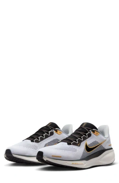 Nike Air Zoom Pegasus 41 Running Shoe In Gold/white/black