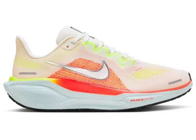 Pre-owned Nike Air Zoom Pegasus 41 (women's) Sneakers In Summit White/bright Crimson/glacier Blue