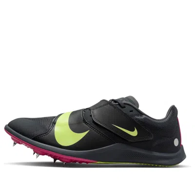 Nike Air Zoom Rival Jump Spikes 'anthracite Light Lemon Twist' In Black