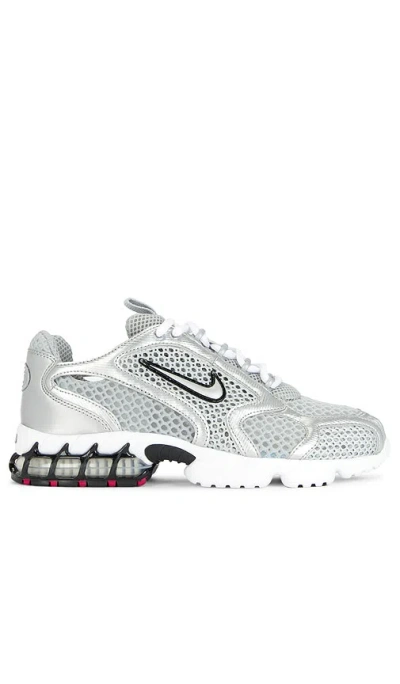 Nike Air Zoom Spiridon Cage 2 In Light Smoke Grey & Metallic Silver