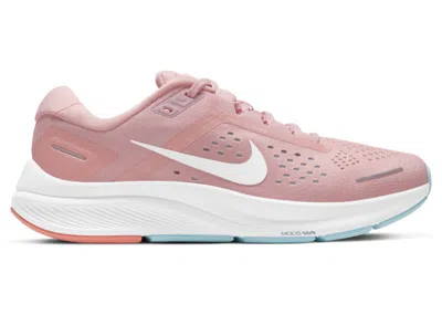 Pre-owned Nike Air Zoom Structure 23 (women's) Sneakers In Pink Glaze/ocean Cube/crimson Bliss