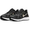 Nike Air Zoom Structure 25 Road Running Shoe In Black/gold/white