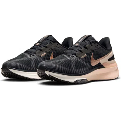 Nike Air Zoom Structure 25 Road Running Shoe In Black