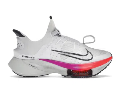 Pre-owned Nike Air Zoom Tempo Next% Flyease (women's) Sneakers In White/flash Crimson/spruce Aura