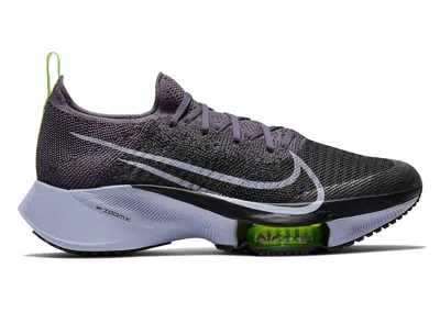 Pre-owned Nike Air Zoom Tempo Next% Flyknit (women's) Sneakers In Dark Raisin/black/volt In Multi