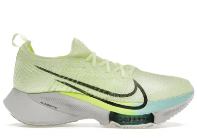 Pre-owned Nike Air Zoom Tempo Next% Flyknit (women's) Sneakers In Volt/light Blue/white