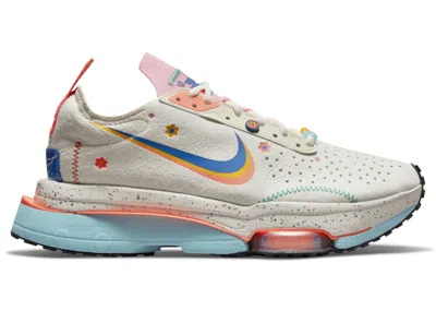 Pre-owned Nike Air Zoom Type Rainbows And Beads (women's) Sneakers In Sail/signal Blue/copa