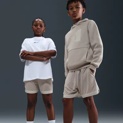 Nike A'ja Wilson Big Kids' Dri-fit Basketball Shorts In Gray
