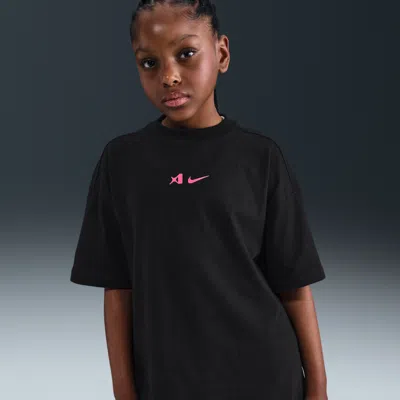Nike A'ja Wilson Big Kids' (girls') Oversized T-shirt In Black