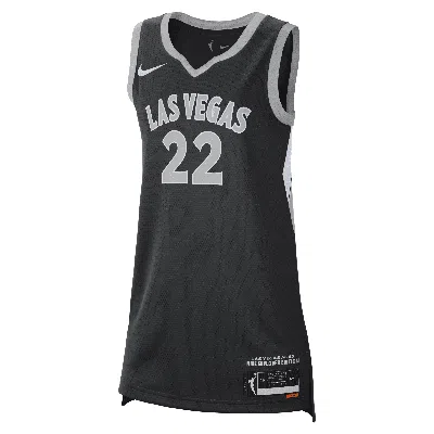 Nike A'ja Wilson Las Vegas Aces 2023  Women's Dri-fit Wnba Victory Jersey In Black