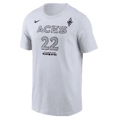 Nike A'ja Wilson Las Vegas Aces  Men's Wnba T-shirt In White