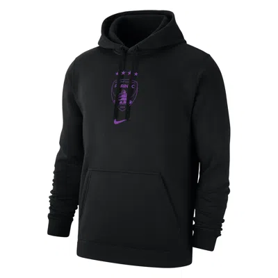 Nike Al Ain Fc Club  Men's Soccer Fleece Pullover Hoodie In Black