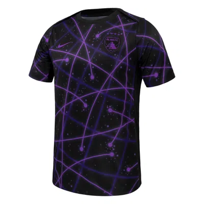 Nike Al Ain Fc  Men's Soccer Pre-match Short-sleeve Top In Black