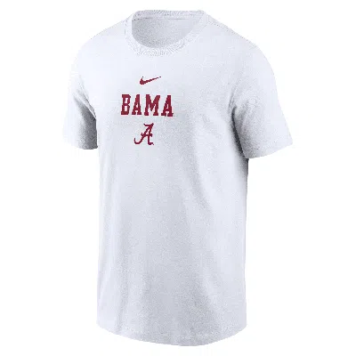 Nike Alabama 2-hit Stacked  Men's College T-shirt In White